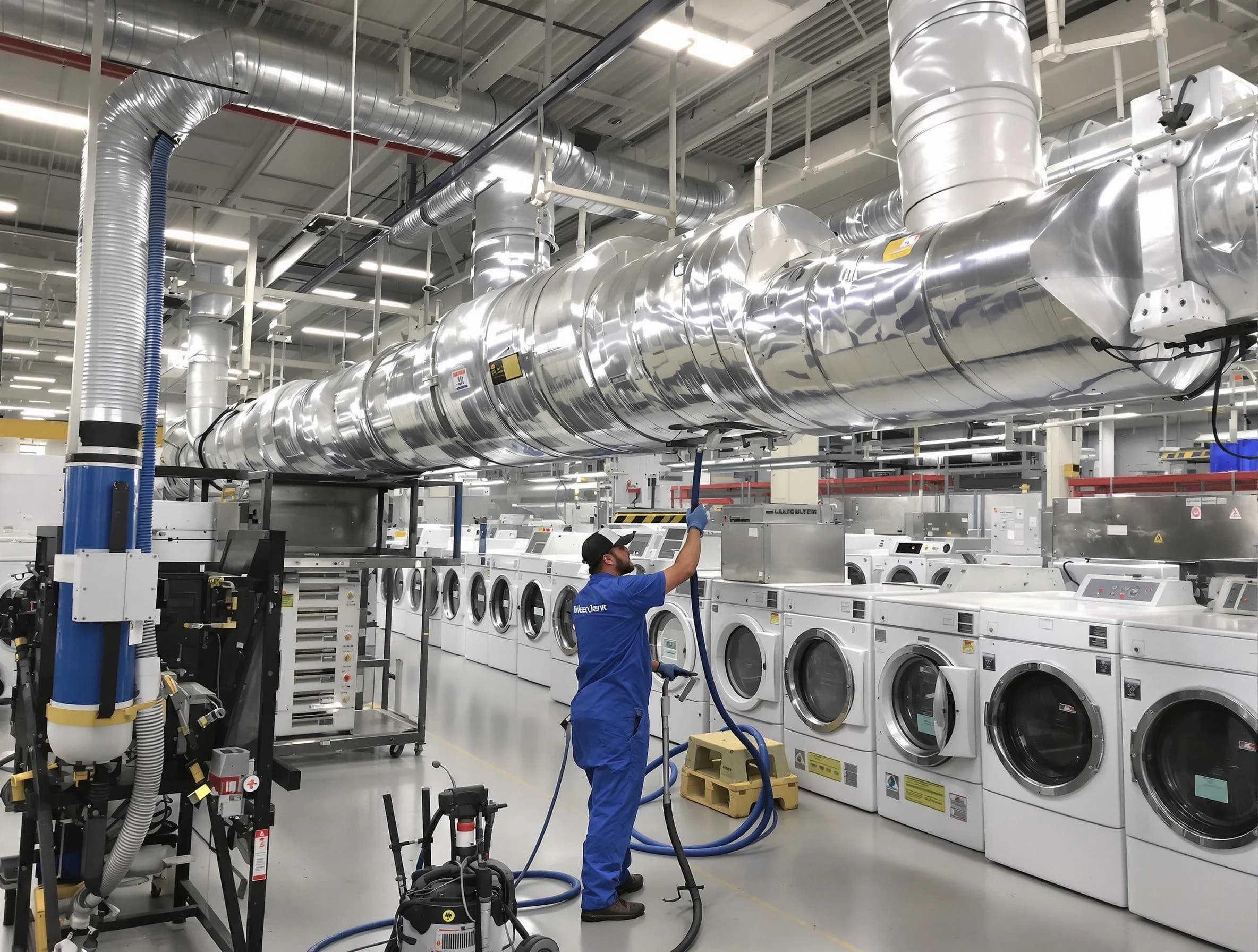 Doraville Dryer Vent Cleaning team performing heavy-duty industrial dryer vent cleaning in Doraville