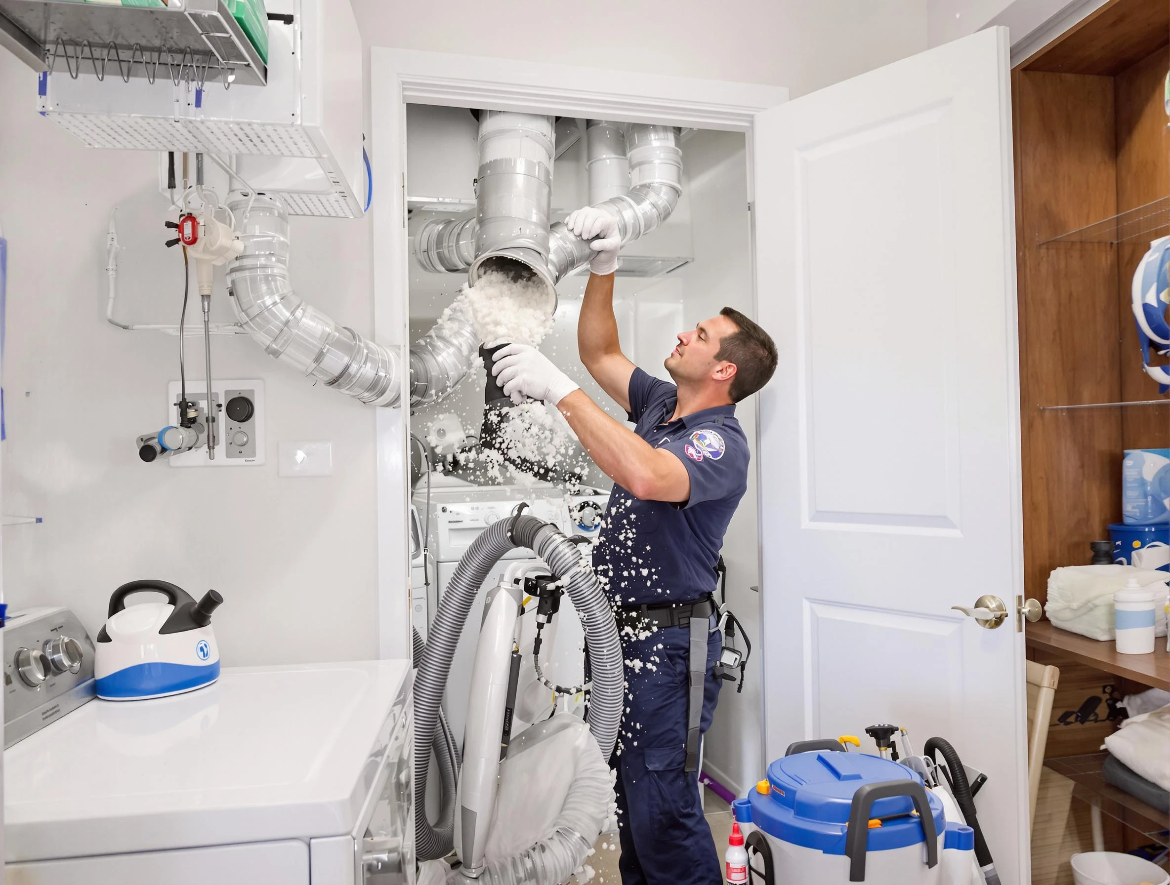 Doraville Dryer Vent Cleaning technician delivering thorough residential dryer vent cleaning service in Doraville